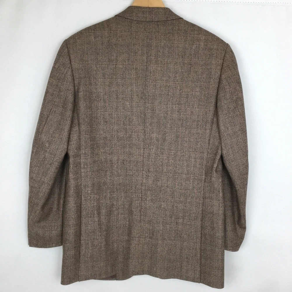 Ermenegildo Zegna Tweed Wool 3-Button Blazer Tan Men’s Size 50 Sports Coat